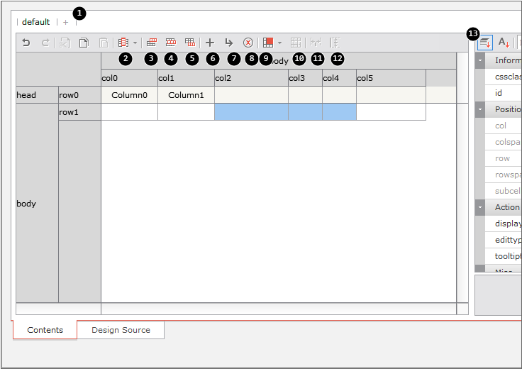 Grid Contents Editor[Formats]