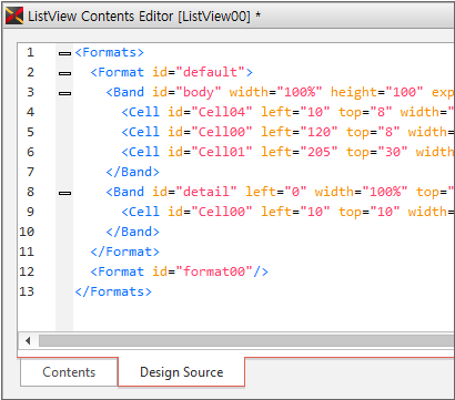 Grid Contents Editor[Design Source]